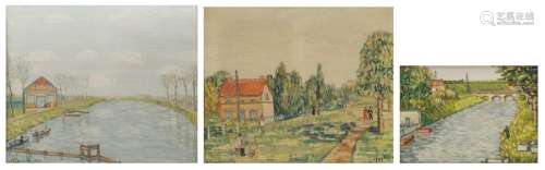 Vandewalle A., 'Landschap met schilder', dated 194…