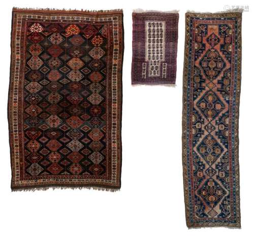 A Caucasian carpet, wool, 216 x 333 cm; added an I…