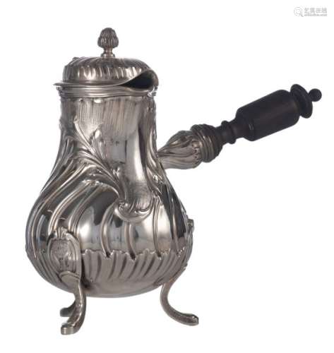 A small Rococo style French silver coffee pot call…