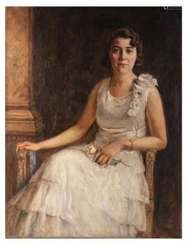 Corthals L., portrait of an elegant lady, dated 19…