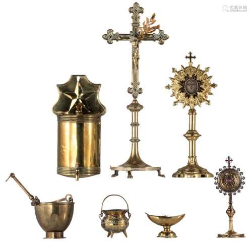 A various lot of 19thC items used for religious pr…
