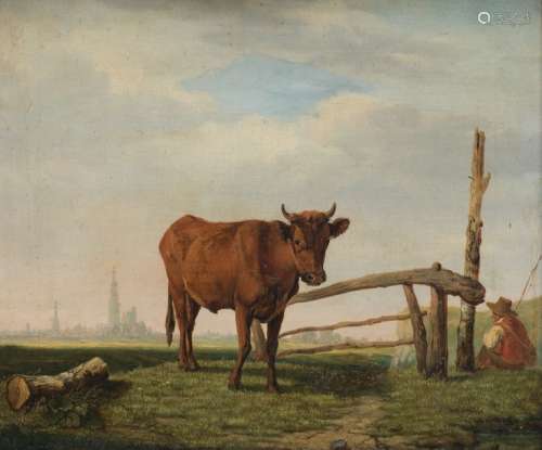Van Hoorde A., 'De eenzame os', dated 1842, oil on…