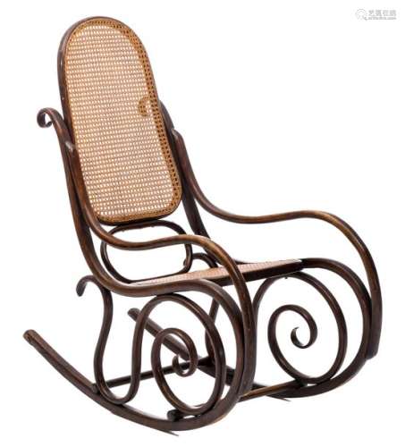 A rocking chair in the Thonet manner, H 110 W 54 D…
