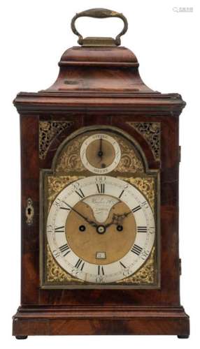 A walnut bracket clock by Rieder & C°, London, H 5…