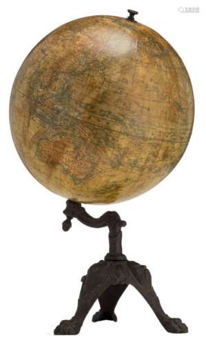 A terrestrial globe by J. Lebègue & Cie Paris, on …