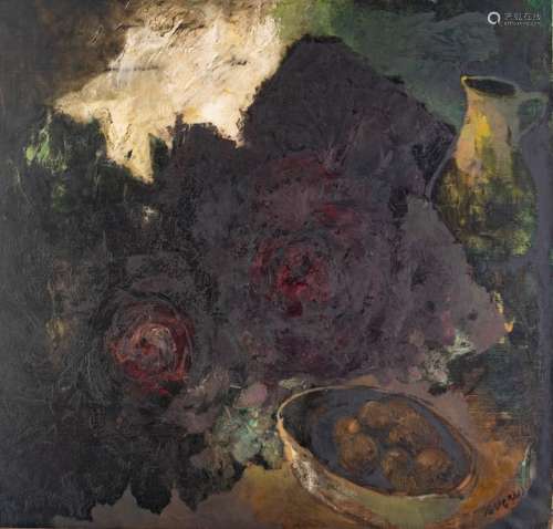 Saverys A., a still life, oil on canvas, 115 x 120…