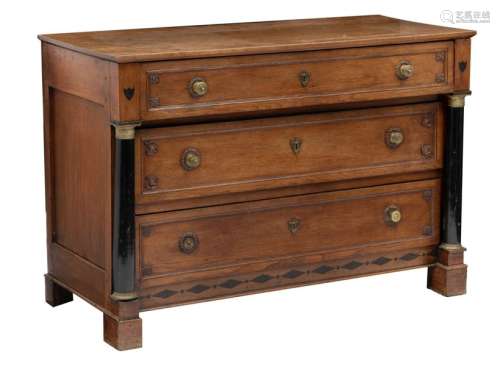 A Flemish commode with bronze mounts and a faux pa…