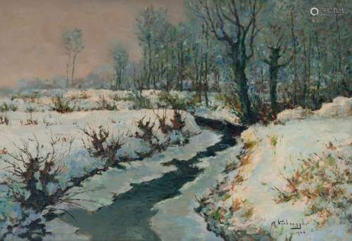 Verbrugghe Ch., winter landscape the Zuidervaartje…