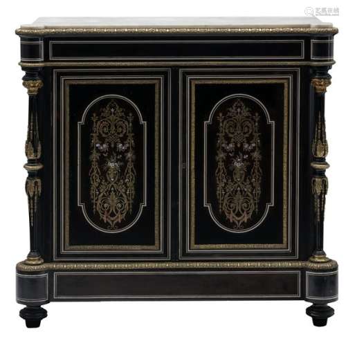 A Napoleon III style ebonised wooden 'meuble d'app…