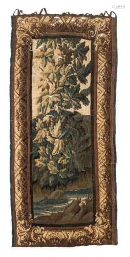 An 18thC Flemish verdure tapestry, 94 x 205 cm