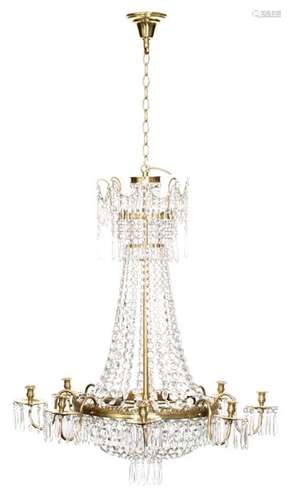 A sac à perles type chandelier, H 90 cm ø 80 cm