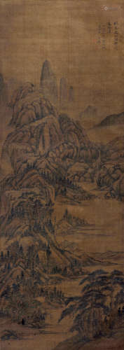 吴历 深山幽居图 1632-1718 设色绢本 立轴