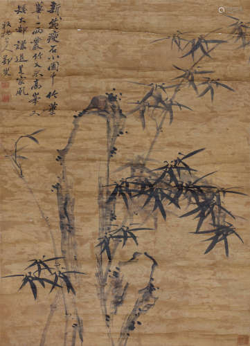 郑板桥 竹石图 1693-1765 水墨纸本 立轴