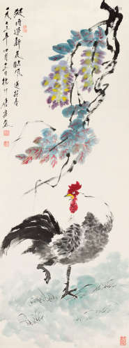 唐云 大吉图 1910-1993 设色纸本 立轴