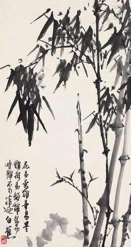 白蕉 墨竹 1907-1969 水墨纸本 立轴