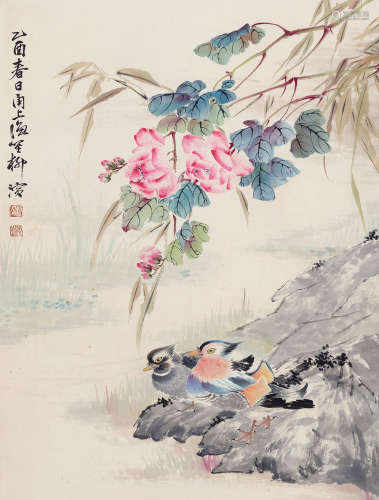 柳滨 花鸟 1887-1945 设色纸本 立轴