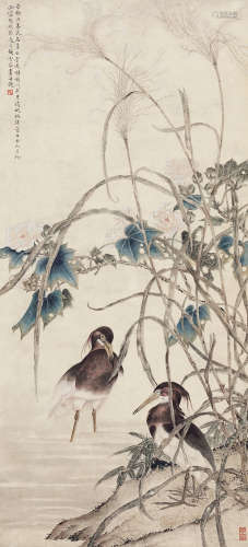 陈之佛 水禽图 1896-1962 设色纸本 立轴