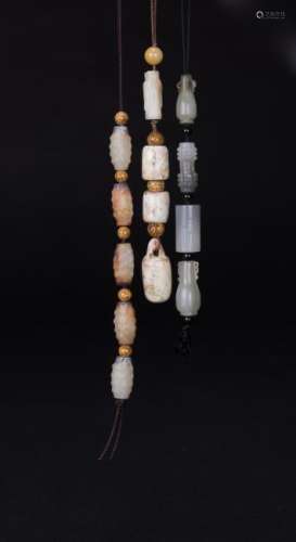 Antique Jade ,Agate,Pandants (Group of Three )