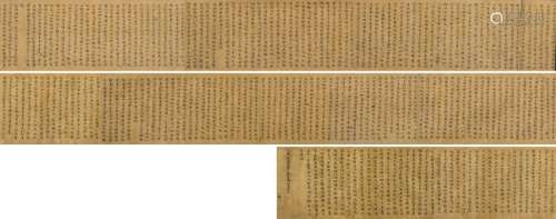 Tang/Song Dynasty Buddhist Scriptures Ink On Paper,Hand