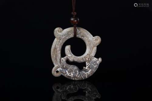 Antique-A Jade Chilung Pendant