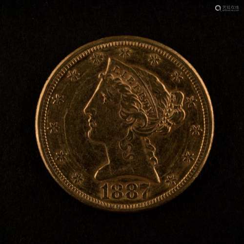 1887 $5 GOLD COIN