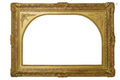 20TH C ORNATE GILT & GESSOED WOOD FRAME