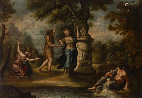 ITALIAN SCHOOL, 17TH CENTURY. Apollo and Daphne.