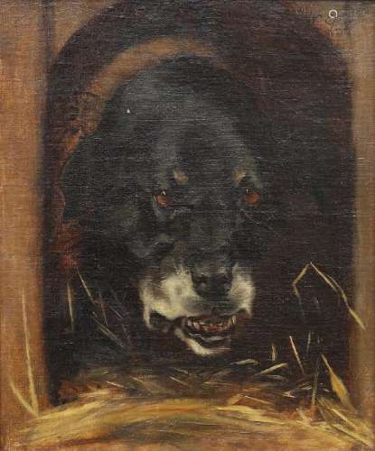 WILHELM MARIA HUBERTUS LEIBL (1844 - 1900). Dog.