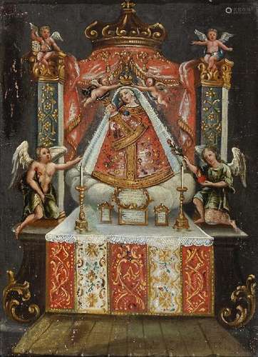 PROBABLY MEXICAN SCHOOL, MID 18TH CENTURY. Altar