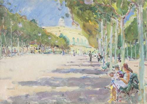 JOSEP AMAT PAGÃS. Promenade in Sant Feliu de GuÃ­xols.