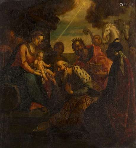 SPANISH SCHOOL, 17TH CENTURY. The Epiphany.