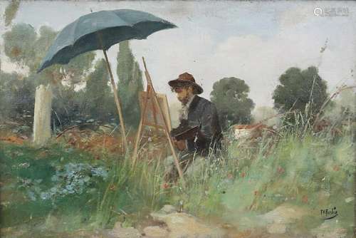 RAMÃN MUÃOZ RUBIO. Artist in a landscape.