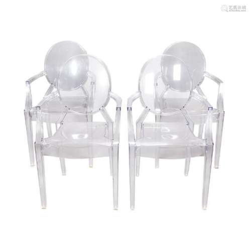 PHILIPPE STARK. Set of four chairs 