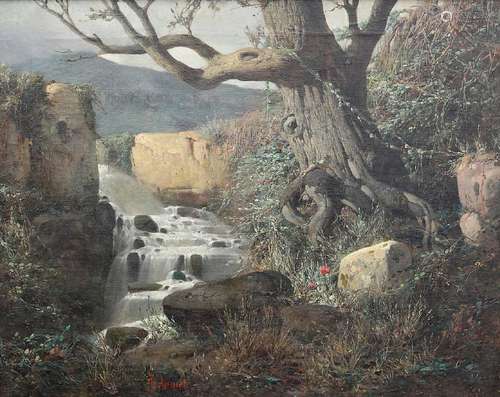 JOSEP ARMET. River landscape.