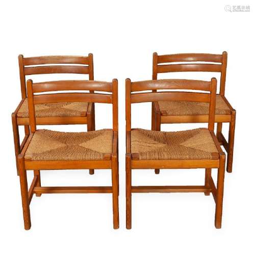 BORGE MOGESEN. Set of four low chairs 