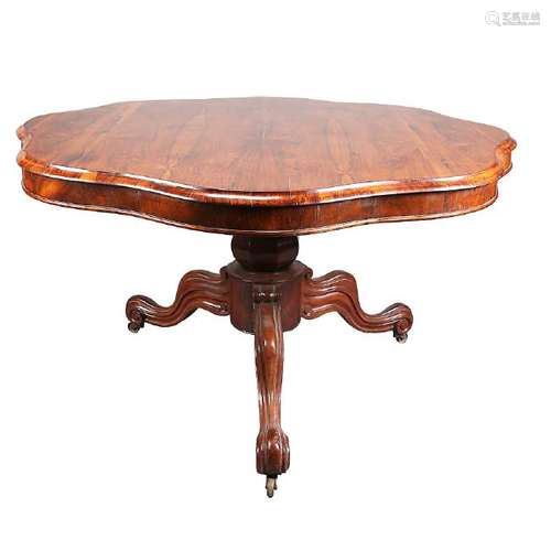 Victorian folding table in jacaranda, second half of