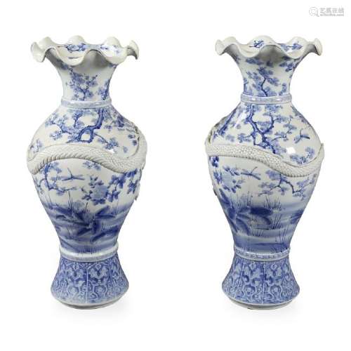 Pair of Chinese porcelain vases, third quarter of the