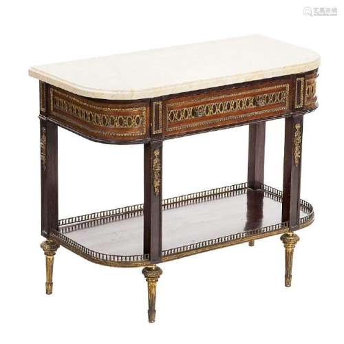 Louis XVI style buffet in mahogany with applications in