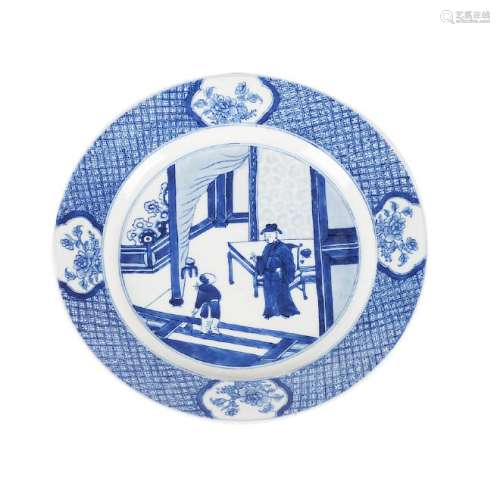 Chinese Kangxi porcelain dish, 18th Century.