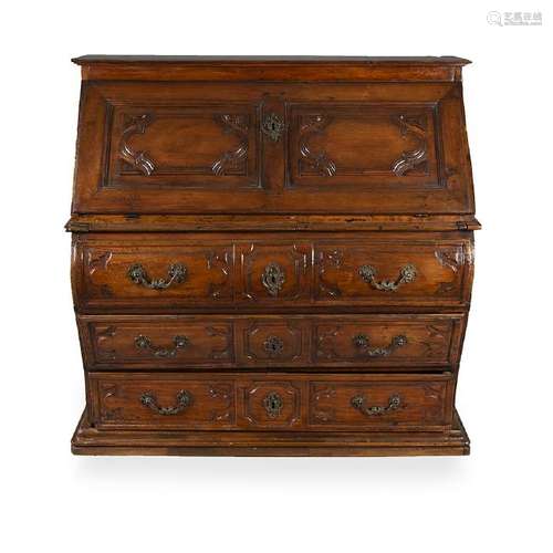 Catalan Rococo-style chest of drawers-desk, probably