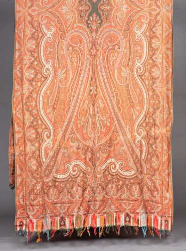 Cashmere wook shawl, probably Indian, mid 19th Century.