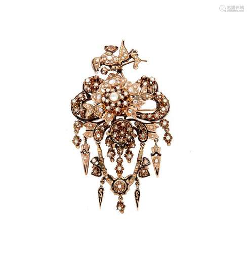 Trembleuse brooch, 19th Century.