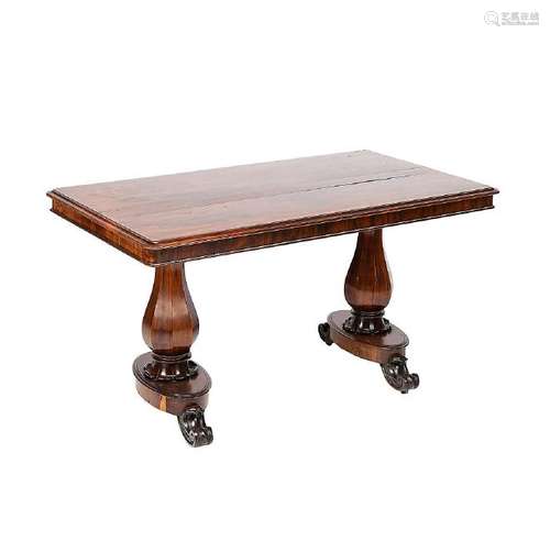 Regency console table in rosewood, first half of the