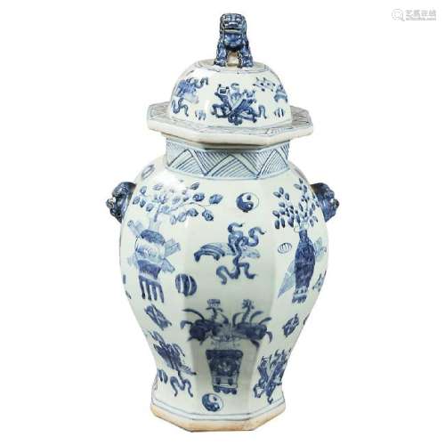 Chinese lidded jar in 
