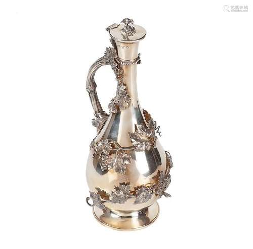 Victorian silver jug, circa 1860.