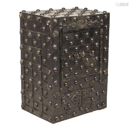 Germanic safe in studded wrought iron, second half of