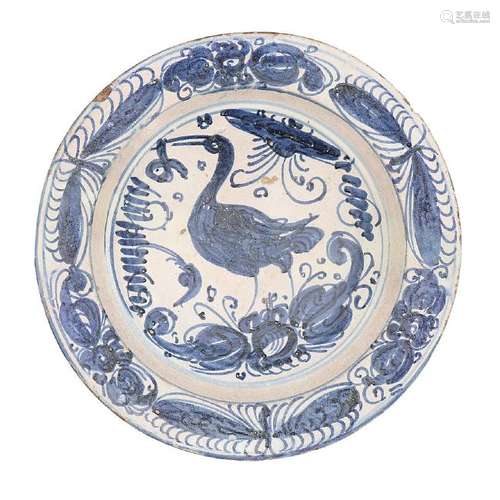 Dish in Talavera earthenware of the series 