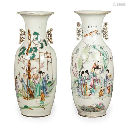 Two Chinese porcelain vases, third quarter of the 20th