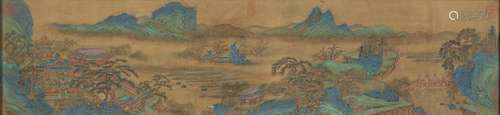 CHINESE SCHOOL, 19TH CENTURY. Landscape. Gouache and