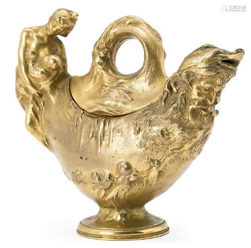 OCTAVE GEORGES LELIEVRE (1869-1947). Vase in gilt